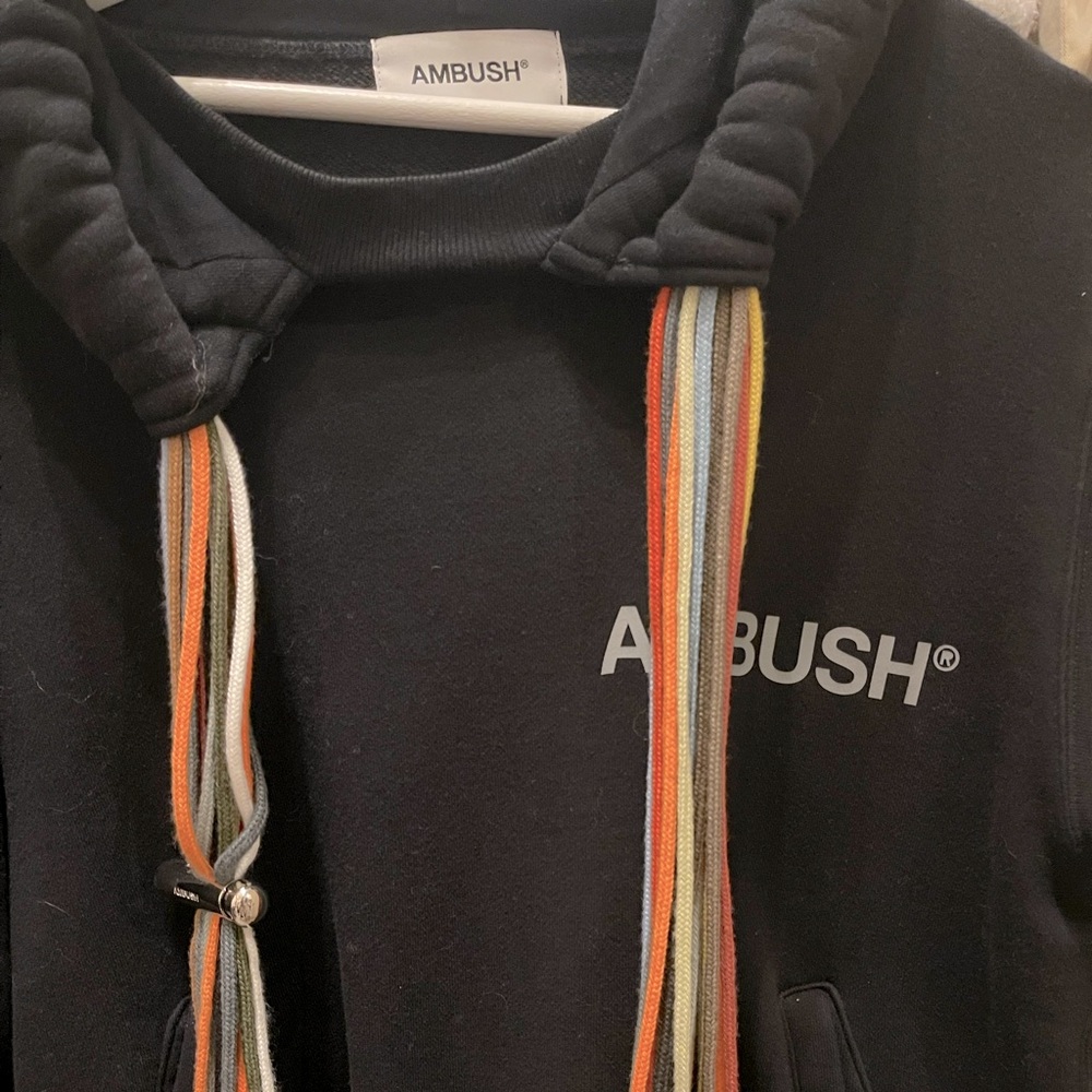 Ambush Black Hoodie with Multicolor Drawstrings
Never worn
ALL SALES ARE FINAL!!